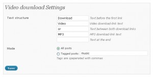 YouTube mp3 Setting