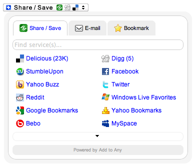 AddToAny Screenshot